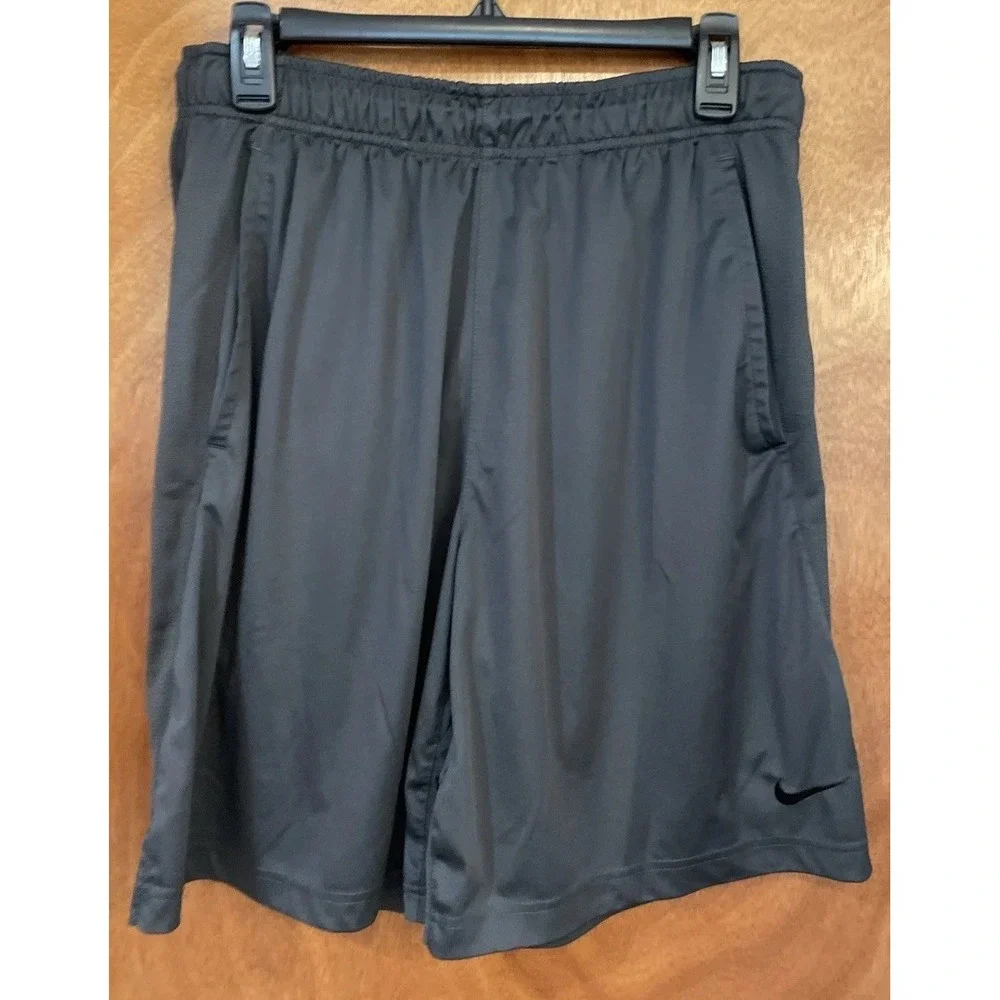 Nike Shorts Men Dri Fit Large Black Sports Basketball Fitness Athletic Length 20